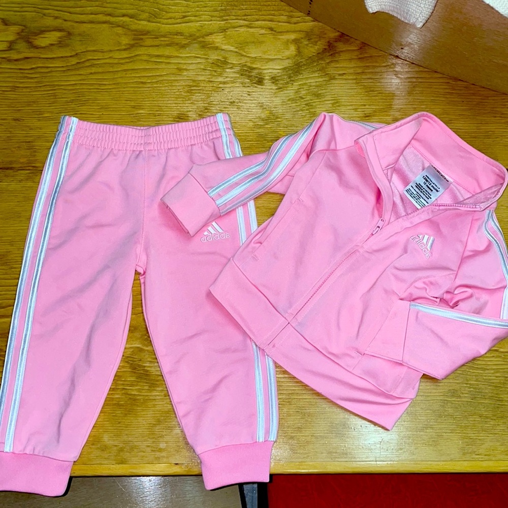 Adidas Pink Jumpsuit (toddler)🌷